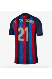 Barcelona Frenkie de Jong #21 Fotballdrakt Hjemme Klær 2022-23 Korte ermer